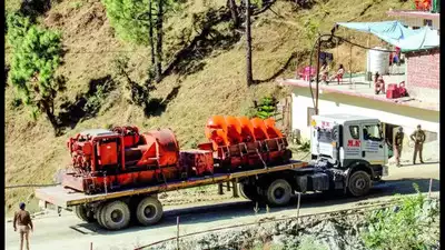 Setback in Silkyara Tunnel Rescue: Drill Machine Failure Halts Operations